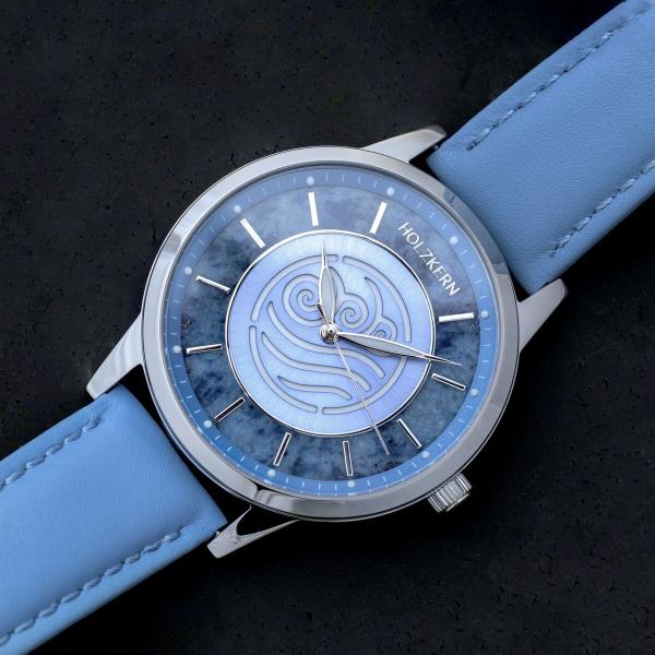 HOLZKERN | Avatar Water Tribe Damen Armbanduhr (Marmor / Blau)